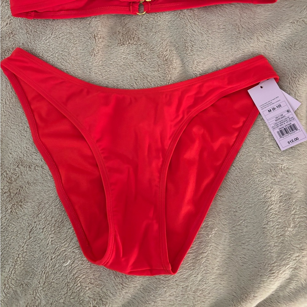Target wild fable red bikini bottom high leg cheeky